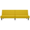 vidaXL 2-osobowa kanapa, ż&oacute;łta, tapicerowana aksamitem