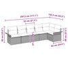 vidaXL Zestaw Sof na Ogr&oacute;d z poduszką 6 pcs Szary polirattan