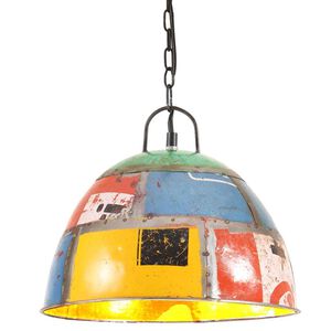vidaXL Industrialna lampa wisząca, 25 W, kolorowa, okrągła, 31 cm, E27