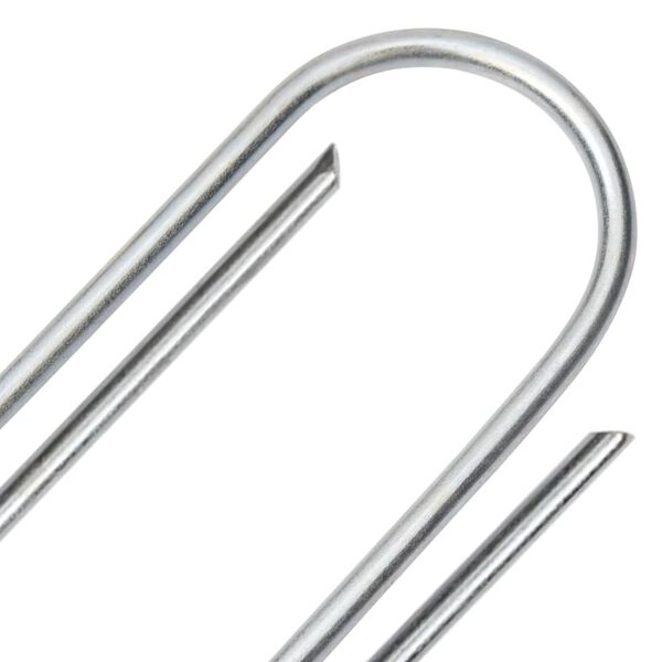 vidaXL Kołki gruntowe w kształcie litery U, 50 szt., 15x3,5 cm, stal