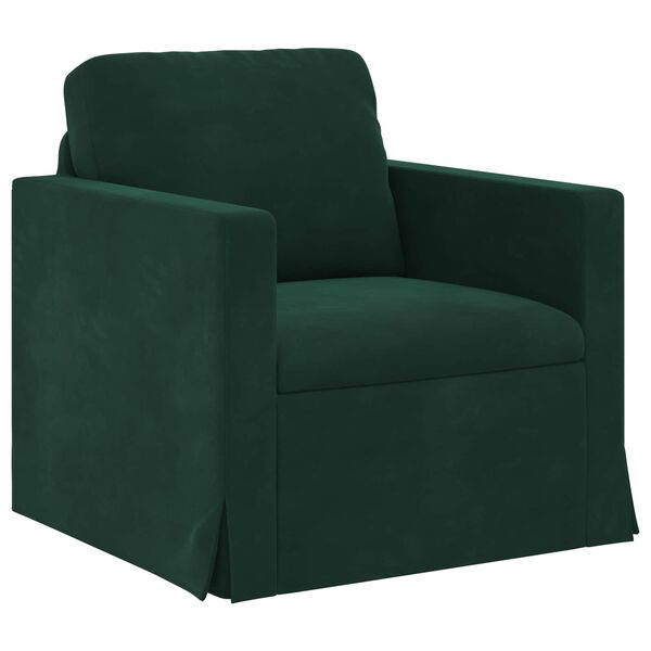 vidaXL Sofa 2 pcs Ciemna zieleń