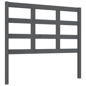 vidaXL Wezgłowie ł&oacute;żka, szare, 105,5x4x100 cm, lite drewno sosnowe