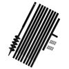 vidaXL Świder glebowy z uchwytem, 100 mm, przedłużany, 9 m, stal