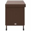 vidaXL Skrzynia ogrodowa z kółkami, brązowa, 110x55x73 cm, polirattan