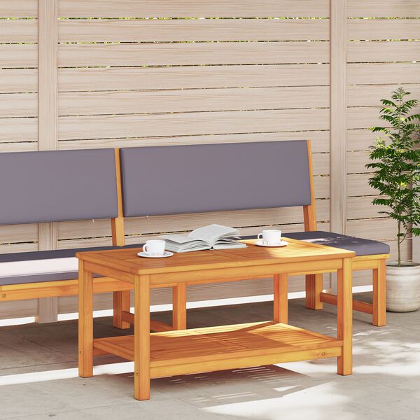 vidaXL Stolik boczny Brązowy 90 x 50 x 45 cm Lite Drewno Akacji