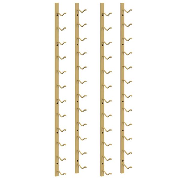 vidaXL Uchwyty ścienne na 12 butelek wina, 2 szt., złote, żelazne