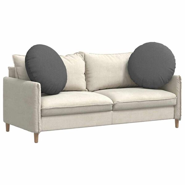 vidaXL Poduszki na siedziska 2 pcs Ciemnoszary &Oslash;80 x 29 cm tkanina