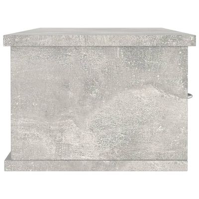 vidaXL Półka ścienna z szufladami, szarość betonu, 88x26x18,5 cm