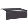 vidaXL Markiza wysuwana Antracyt 350 x 200 cm Poliester i aluminium