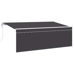 vidaXL Markiza wysuwana Antracyt 350 x 200 cm Poliester i aluminium