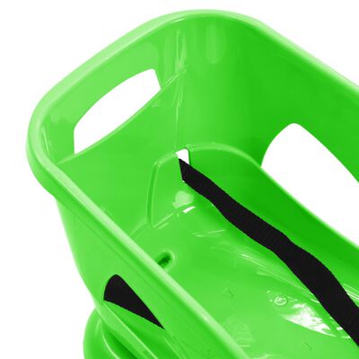 vidaXL Sanki z siedziskiem, zielone, 102,5x40x23 cm, polipropylen