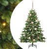 vidaXL Sztuczna choinka z 150 diodami LED Zielony 120 cm PE i PVC