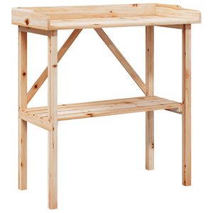 vidaXL Stolik ogrodniczy z p&oacute;łką, 78x38x82,5 cm, lite drewno jodłowe