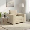 vidaXL Sofa Kremowy 100 x 77 x 82 cm tkanina