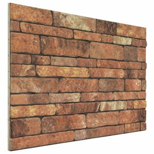 vidaXL Panele ścienne 10 szt. 100 x 50 cm Brązowy i biały Pianka EPS