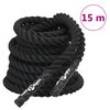 vidaXL Lina bojowa czarna 15 m 11 kg poliester