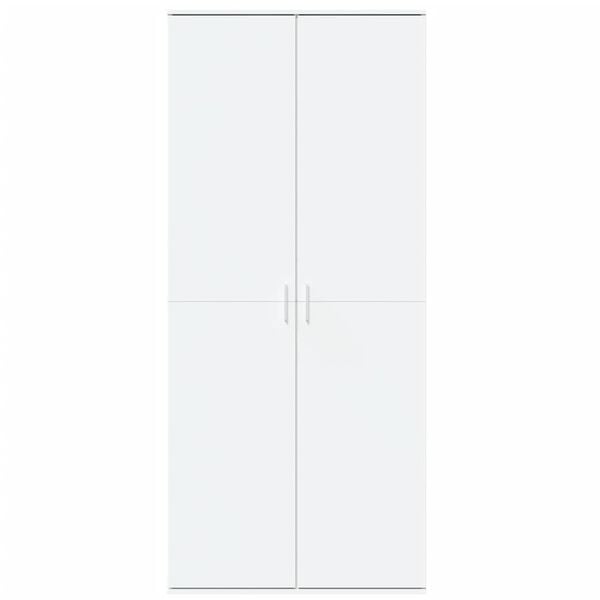 vidaXL Wysoka szafka, biała, 80x35x180 cm, materiał drewnopochodny