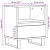 vidaXL Szafka nocna, dąb artisan, 40x35x50 cm, materiał drewnopochodny