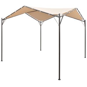 vidaXL Altana/namiot ogrodowy, 4x4 m, stal, beżowy