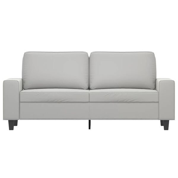 vidaXL Sofa 2-osobowa, jasnoszary, 140 cm, tapicerowana mikrofibrą