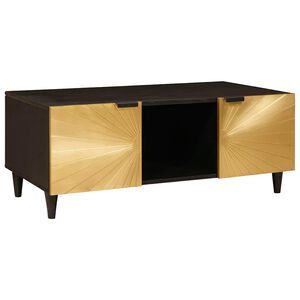 vidaXL Stolik kawowy Czarny i złoto 100 x 54 x 40 cm