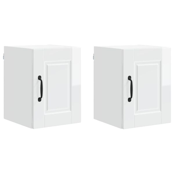 vidaXL Szafka kuchenna 2 pcs Wysoki połysk biały 30 x 31 x 40 cm