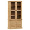 vidaXL Witryna VIGO, 85x35x170 cm, lite drewno sosnowe