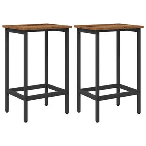 vidaXL Stołek barowy 2 szt. Stare drewno 40 x 32 x 64 cm