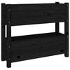 vidaXL Donica, czarna, 77x25x66 cm, lite drewno sosnowe