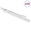 vidaXL Prowadnica szuflady 12 pcs Biały 250 mm Stal
