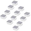 vidaXL Lampy gruntowe LED, 12 szt., 100x100x68 mm