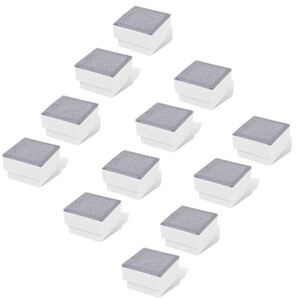 vidaXL Lampy gruntowe LED, 12 szt., 100x100x68 mm