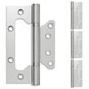 vidaXL Zawias 4 szt. 130 x 78 x 13 mm srebrny Stal