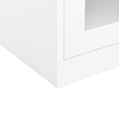 vidaXL Szafka na dokumenty, biała, 90x40x90 cm, stalowa