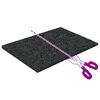 vidaXL Pad Patio z Granulatem Gumowym Czarny 6 x 9 x 0,3 cm Guma
