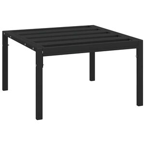 vidaXL Ogrodowy stolik kawowy, czarny, 60x60x35 cm, stal