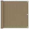 vidaXL Parawan balkonowy, kolor taupe, 90x300 cm, HDPE