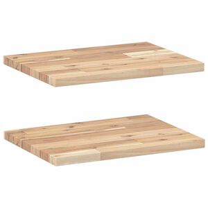vidaXL P&oacute;łki ścienne, 2 szt., 40x30x2 cm, surowe lite drewno akacjowe
