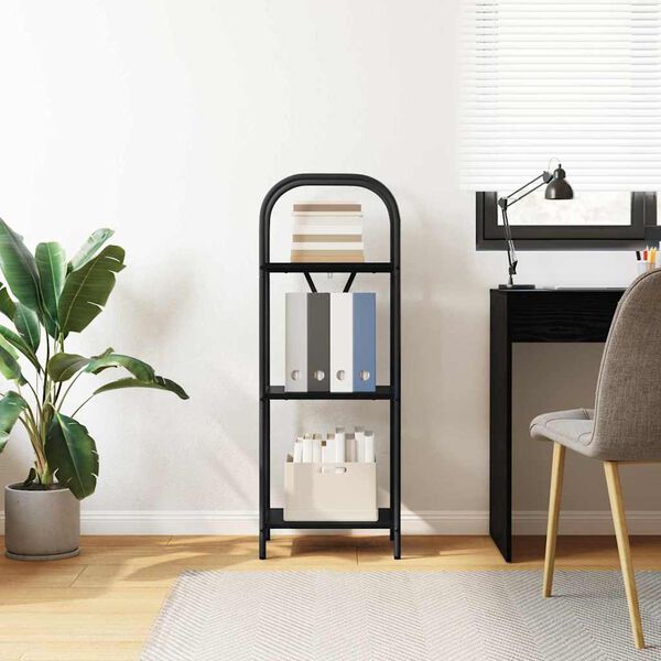 vidaXL P&oacute;łka na książki Czarny Dąb 40 x 30 x 109 cm