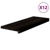 vidaXL Stopnie schodowe 12 szt. brązowoczarne 70x25x2 cm lite drewno dębowe