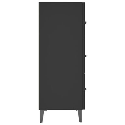 vidaXL Szafka, czarna, 69,5x34x90 cm, materiał drewnopochodny