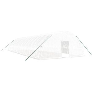 vidaXL Szklarnia ze stalową ramą, biała, 96 m&sup2;, 16x6x2,85 m