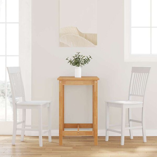 vidaXL Hokery barowe 2 szt. Białe lite drewno gumowe