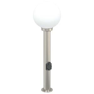 vidaXL Słupek oświetleniowy z gniazdem 80 cm, stal nierdzewna IP44