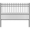 vidaXL Ogrodzenie z pierścieniem Spike Czarny 200 x 130 cm