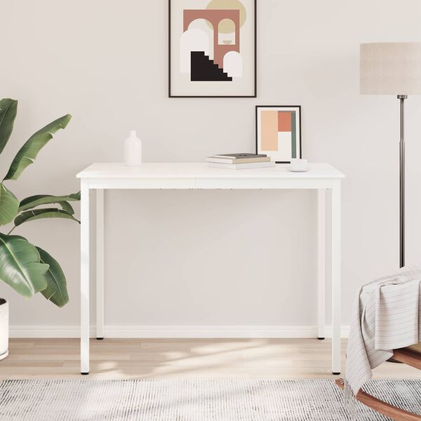 vidaXL St&oacute;ł barowy Biały 110 x 55 x 105 cm Lite drewno sosnowe