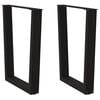 vidaXL Nogi do stołu jadalnego w kształcie litery V 2 szt. Czarne 70x(72-73,3) cm Stal