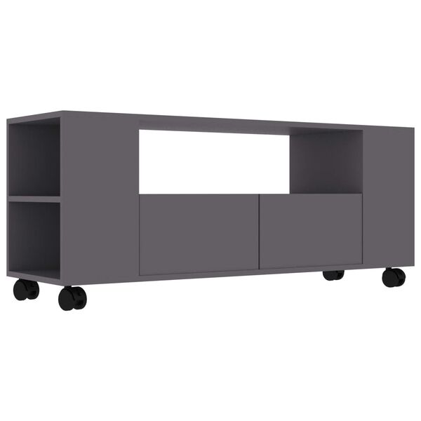 vidaXL Szafka pod TV, szara, 120x35x48 cm, materiał drewnopochodny