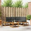 vidaXL Zestaw sof na zewnątrz 5 Sztuka Naturalny i Antracytowy