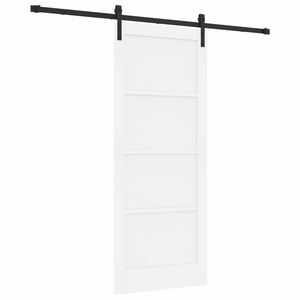 vidaXL Drzwi przesuwne Biały 83 x 202 cm Lite drewno sosnowe